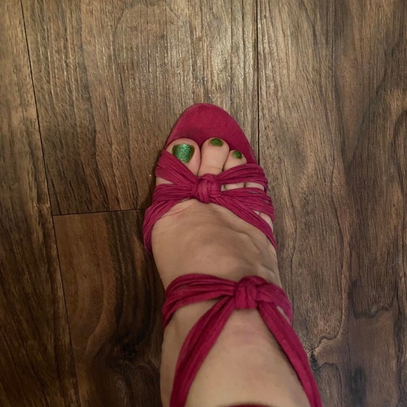 Kurt Geiger Suede Knot Ankle Wrap Open Toe Heels - Picture 10 of 12